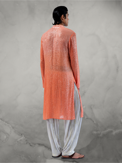 Sequin Orange Ombre Kurta