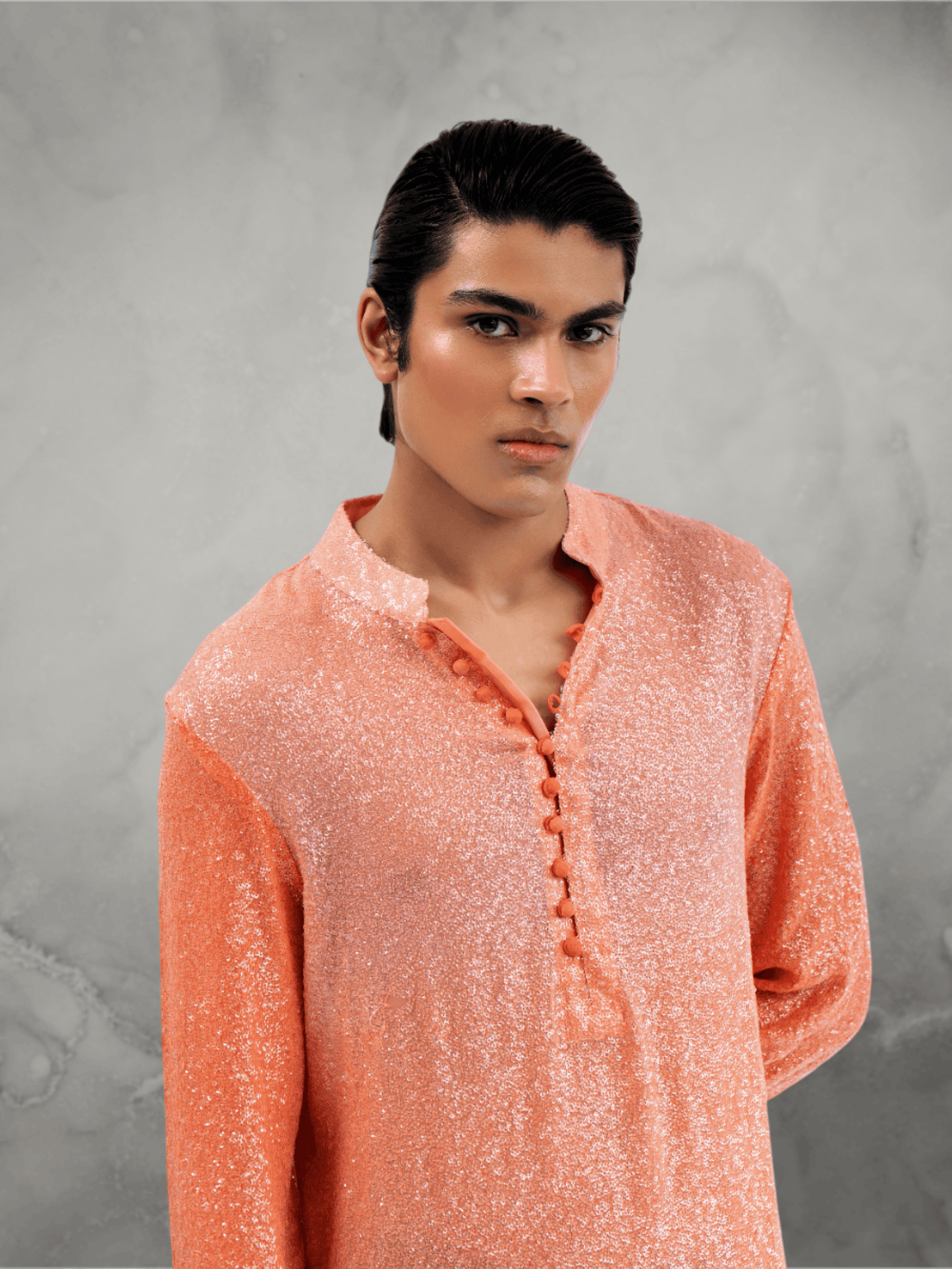 Sequin Orange Ombre Kurta