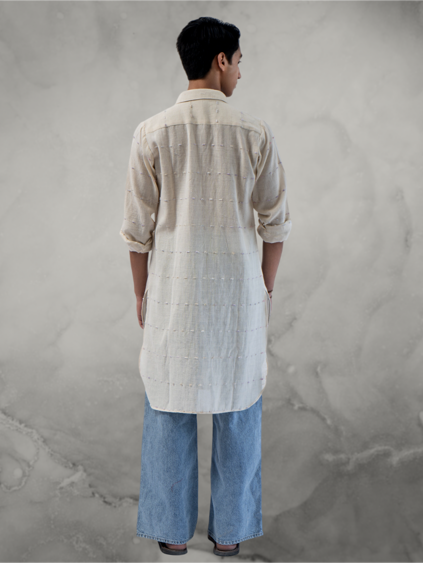 Dot Cotton Pathani Kurta